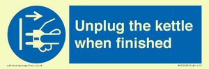 Unplug the kettle when finished